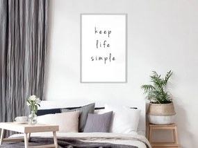 Αφίσα - Simple Life - 20x30 - Χρυσό - Με πασπαρτού