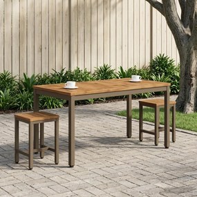 vidaXL Τραπεζάκι σαλονιού Φυσικό και Καφέ 49 x 100,5 x 45 cm