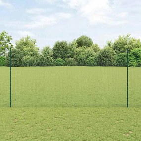 vidaXL Φράχτης με Στήλες. Πράσινο 1.6 x 10 m Ατσάλι