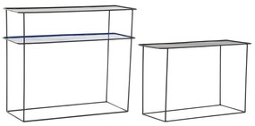 Σετ επίπλων DKD Home Decor Μπλε Μαύρο 70 x 27 x 45 cm 40 x 27 x 45 cm 80 x 27 x 65 cm 80 x 27,5 x 65 cm
