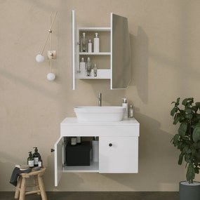 Έπιπλο Μπάνιου Λευκό QUARTZ CABINET 50x12x45