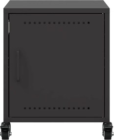 vidaXL Κομοδίνο Μαύρο 36x39x43,5 εκ. από Χάλυβα