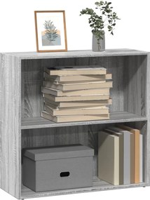 vidaXL Βιβλιοθήκη Γκρι Sonoma 80x30x77 εκ. από Επεξεργ. Ξύλο