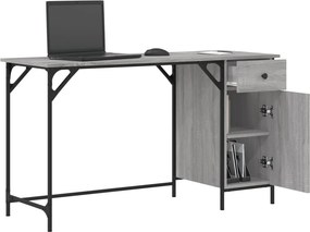 vidaXL Γραφείο Υπολογιστή Γκρι Sonoma 131x48x75 εκ. Επεξεργασμένο Ξύλο