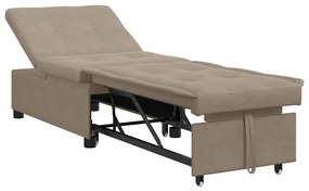 vidaXL Κρεβάτι καναπές με μαξιλάρι Taupe 67 x 194 x 82 εκ Κόντρα πλακέ
