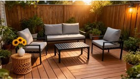 Nextdeco σετ σαλόνι εξωτερικού χώρου μεταλλικό 4τμχ.