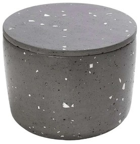 Δοχείο Με Καπάκι TZB112 13x13x9cm Dark Grey Espiel Cement
