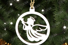 Σετ των 2 Intra απο ξύλο plywood Χρώμα wenge 3mm-4mm πάχος - Παιχνίδι Χριστουγεννιάτικου Δέντρου | Σκηνή της Γέννησης |CNC Δίασταση 6x6 cm INTRAFABR-104372946