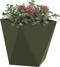 vidaXL Γλάστρα 2 pcs Ελιά Πράσινη 30 x 30 x 30 cm Ατσάλι