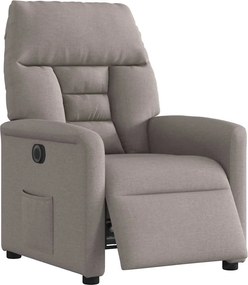 vidaXL Πολυθρόνα Ανακλινόμενη Ηλεκτρική Taupe Υφασμάτινη