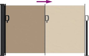 vidaXL Σκίαστρο Πλαϊνό Συρόμενο Taupe 120 x 500 εκ.