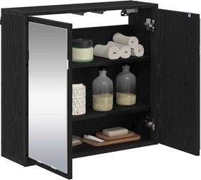 vidaXL Ράφι Τοίχου Μαύρη Οξυά 65 x 20 x 60 εκ