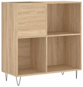 vidaXL Δισκοθήκη Sonoma Δρυς 84,5 x 38 x 89 εκ. από Επεξεργασμένο Ξύλο