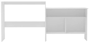 Τραπέζι Μπαρ με 2 Επιφάνειες Λευκό 130 x 40 x 120 εκ. - Λευκό