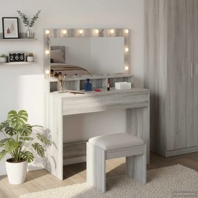 vidaXL Τραπέζι περιποίησης Γκρίζο Σονομα 100 x 41 x 135 εκ.