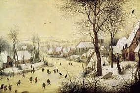 Αναπαραγωγή Winter Landscape with Skaters and a Bird Trap, Pieter the Elder Bruegel