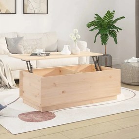 vidaXL Τραπεζάκι Σαλονιού Γκρι 100x50x35 εκ. από Μασίφ Ξύλο Πεύκου