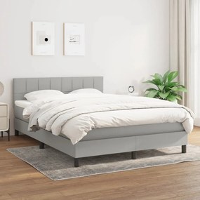 ΚΡΕΒΑΤΙ BOXSPRING ΜΕ ΣΤΡΩΜΑ ΑΝΟΙΧΤΟ ΓΚΡΙ 140X200 ΕΚ. ΥΦΑΣΜΑΤΙΝΟ 3140057