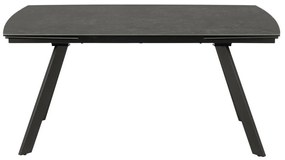 Τραπέζι Oakland 891, Μαύρο, 75x97x160cm, 92 kg, Επιμήκυνση, Κεραμικός, Επεξεργασμένο γυαλί, Μέταλλο | Epipla1.gr