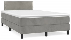 ΚΡΕΒΑΤΙ BOXSPRING ΜΕ ΣΤΡΩΜΑ &amp; LED ΑΝ.ΓΚΡΙ 120X190ΕΚ. ΒΕΛΟΥΔΙΝΟ 3270147