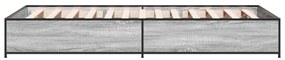 vidaXL Πλαίσιο Κρεβατιού Γκρι Sonoma 90x200 εκ. Επεξ. Ξύλο &amp; Μέταλλο