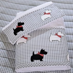 Πετσέτες Παιδικές 767 Σετ 2τμχ Grey-Red Down Town Towels Set 100% Cotton