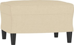 vidaXL Πολυθρόνες Σετ 4 Τεμαχίων Κρεμ από Ύφασμα με Μαξιλάρια