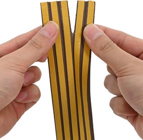vidaXL Αυτοκόλλητη σφραγίδα παραθύρου Καφέ 9 x 4 mm 12 m EPDM αφρός