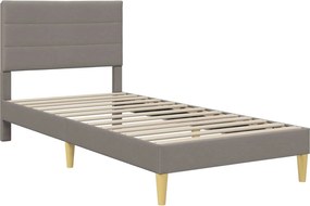 vidaXL Σκελετός Κρεβατιού Taupe 90 x 190 cm Πολυεστέρας