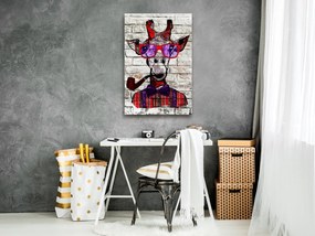 Πίνακας - Hipster Giraffe (1 Part) Vertical 60x90