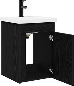 vidaXL Μονάδα μπάνιου με βρύση Μαύρη Δρυς 42 x 40 x 74,5 εκ