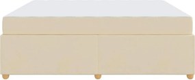 vidaXL Σκελετός Κρεβατιού με στρώμα Κρεμ 180 x 200 cm ύφασμα