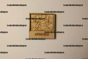 Σετ των 2 Intra απο ξύλο plywood 3mm-4mm πάχος - Χάρτης πόλης Arnhem Κάτοψη για λέιζερ Δίασταση 30x30 cm INTRAFABR-87828744