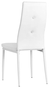 vidaXL Καρέκλες Τραπεζαρίας 2 τεμ. Λευκές από Συνθετικό Δέρμα
