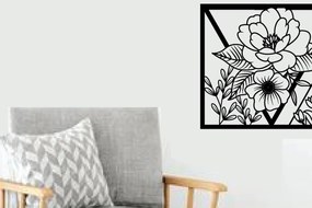 Intra απο ξύλο plywood Χρώμα wenge 3mm-4mm πάχος - Flower Laser Κοπή ών Τέχνης Τοίχων Δίασταση 40x50 cm INTRAFABR-103777061