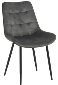 Καρέκλα Berne βελούδο σε ανθρακί απόχρωση 53x62x84εκ 4αδα 53x62x84 εκ.