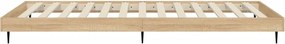 vidaXL Πλαίσιο Κρεβ. Χωρ. Στρώμα Sonoma Δρυς 90 x 190 εκ. Επεξ. Ξύλο