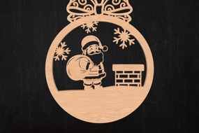 Σετ των 3 Intra απο ξύλο plywood 3mm-4mm πάχος Χριστουγεννιάτικο στολίδι καμινάδας Santa Δίασταση 8x8 cm INTRAFABR-110388212