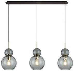 Φωτιστικό Οροφής - Ράγα Firenze 4294600 82x29,5cm 3xE27 40W Smoke-Gold Viokef