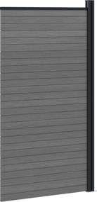 vidaXL Πάνελ Φράχτη 95 x 186 εκ. WPC και Αλουμίνιο Γκρι