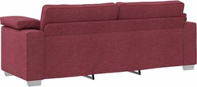 vidaXL Καναπές 2 pcs Κόκκινο 219 x 80 x 82 εκ ύφασμα