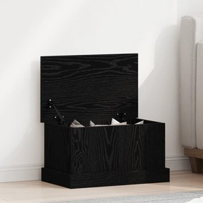 vidaXL Κουτί Αποθήκευσης Μαύρη Οξιά 50x30x28 εκ Επεξεργασμένο Ξύλο