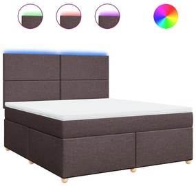 ΚΡΕΒΑΤΙ BOXSPRING ΜΕ ΣΤΡΩΜΑ ΣΚΟΥΡΟ ΚΑΦΕ 180X200 ΕΚ ΥΦΑΣΜΑΤΙΝΟ 3293655