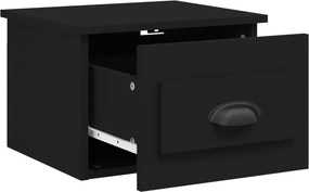 vidaXL Κομοδίνο Επιτοίχιο Μαύρο 41,5 x 36 x 28 εκ.