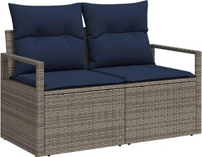 vidaXL Σετ Καναπέ 8 τμχ. Γκρι και Navy Blue 55 x 55 x 37 εκ