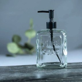 Dispenser Μπάνιου 550ml (9.5x6x20) Wenko Pure Soap Transparent 24714100