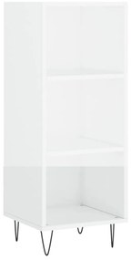 vidaXL Ντουλάπι Γυαλιστερό Λευκό 34,5 x 32,5 x 90 εκ. Επεξεργ. Ξύλο