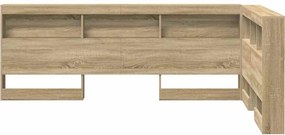 vidaXL Κεφαλάρι Αποθήκης με ράφι Δρύς Sonoma 120 cm Επεξεργασμένο ξύλο