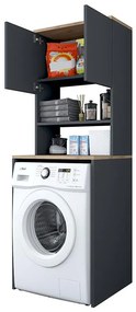 Σετ μπάνιου Rasmus ανθρακί-φυσικό 65x60x183.6εκ. 65x60x183.6 εκ.