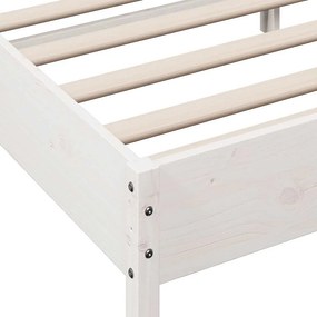 vidaXL Σκελετός Κρεβ. Χωρίς Στρώμα Λευκό 180x200 εκ Μασίφ Πεύκο